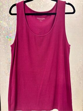 Soft Surroundings Magenta Scoop Neck Tank Top